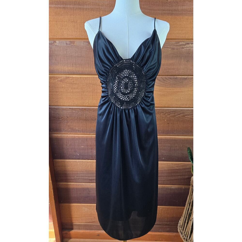 NWT Niki Livas 90s Y2K Crochet Ruched Dress 2 Fairy Grunge Whimsigoth Festival